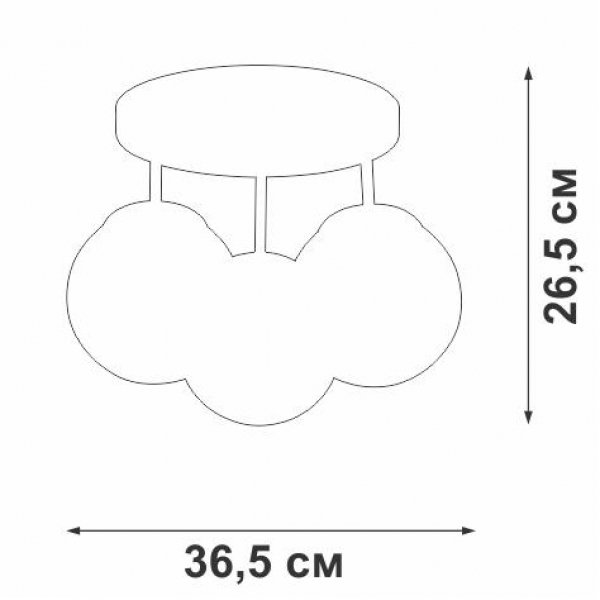 Потолочный светильник Vitaluce V3962-1/3PL