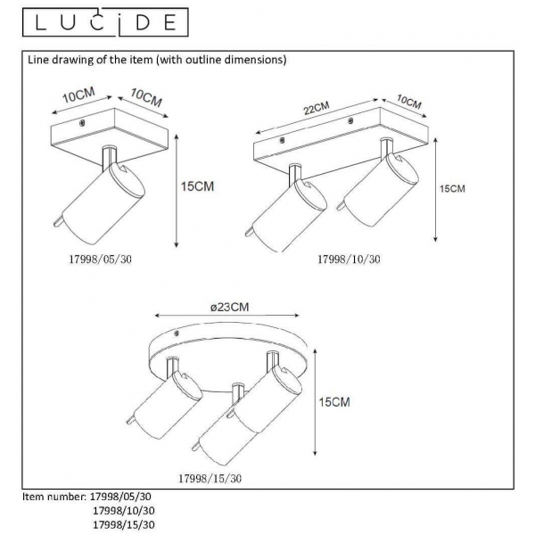 Спот Lucide Grony 17998/10/30