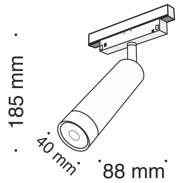 Трековый светодиодный светильник для магнитного шинопровода Maytoni Track Lamps TR019-2-7W3K-B