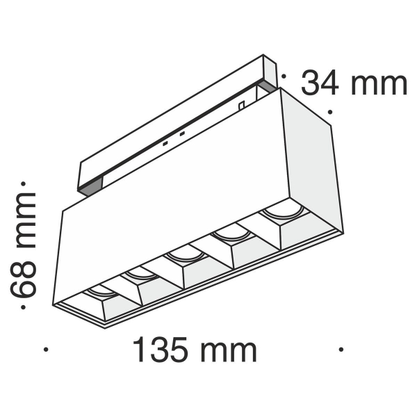 Трековый светодиодный светильник для магнитного шинопровода Maytoni Track lamps TR014-2-10W3K-B