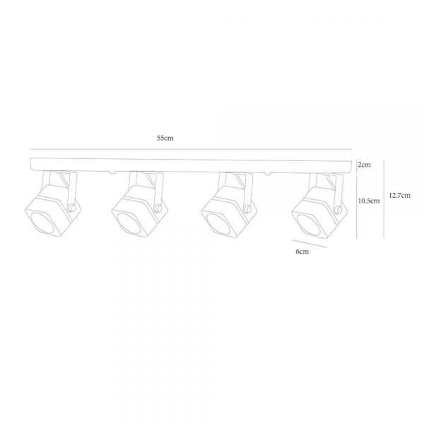 Потолочный светильник Arte Lamp A1315PL-4BK