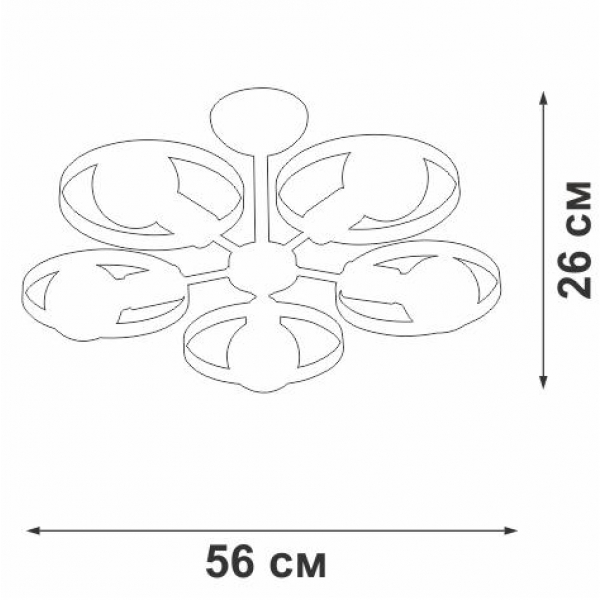 Потолочная люстра Vitaluce V4379-0/5PL