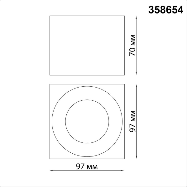 Накладной светодиодный светильник Novotech Over Patera 358654