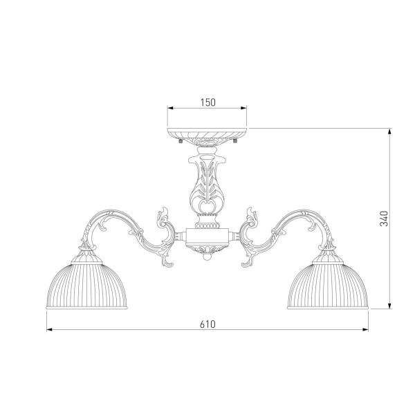 Потолочная люстра Eurosvet Caldera 60106/5 античная бронза