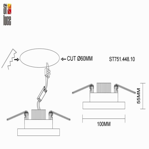 Встраиваемый светодиодный светильник ST Luce ST751.448.10