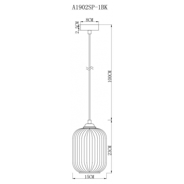 Подвесной светильник Arte Lamp Arwen A1902SP-1BK