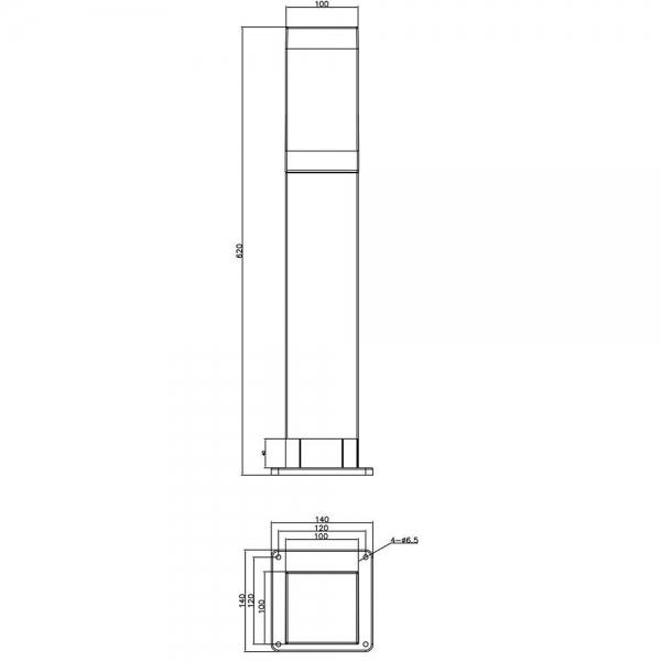 Ландшафтный светильник Deko-Light Socket Tower Kukui Puka 733067