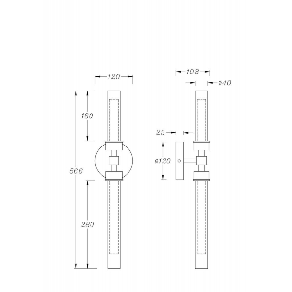Подсветка для зеркал Maytoni Stelo MOD116WL-L7B3K