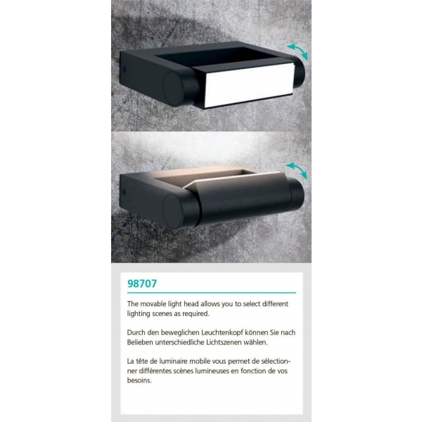 Уличный настенный светодиодный светильник Eglo Brianza 98707