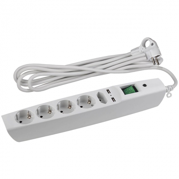 Сетевой фильтр ЭРА SFU-5es-2m-W C0043327