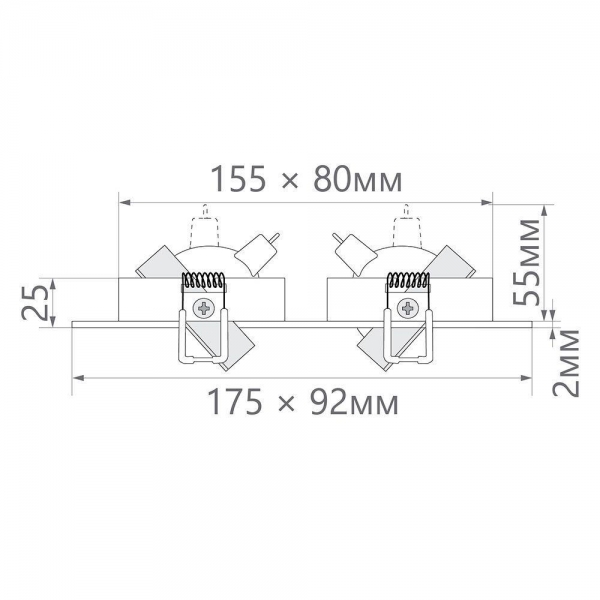 Встраиваемый светодиодный светильник Feron DL2802 32642
