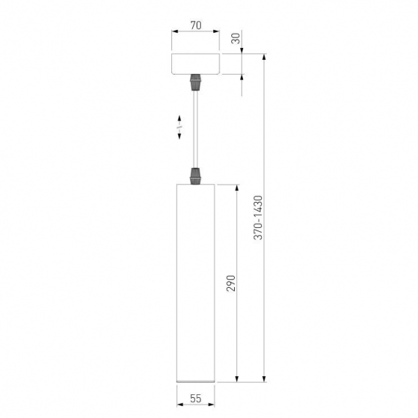 Подвесной светодиодный светильник Elektrostandard Single 50161/1 Led a057418