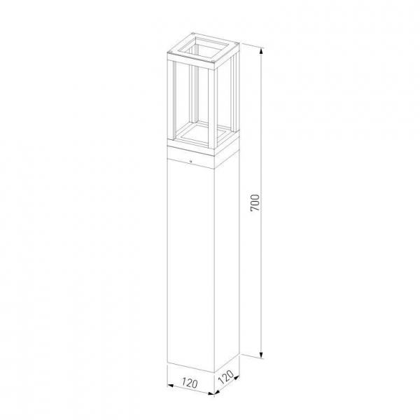 Уличный светодиодный светильник Elektrostandard Frame 1529 Techno Led черный a051859