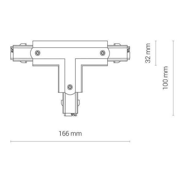 Коннектор T-образный правый 1 Nowodvorski Ctls Power 8242