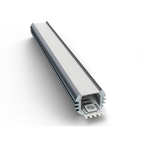 Профиль круглый универсальный с рассеивателем серебро 2м. Apeyron 08-18