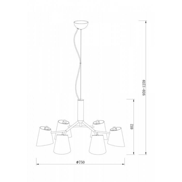 Подвесная люстра Freya Nordic FR5127PL-06B