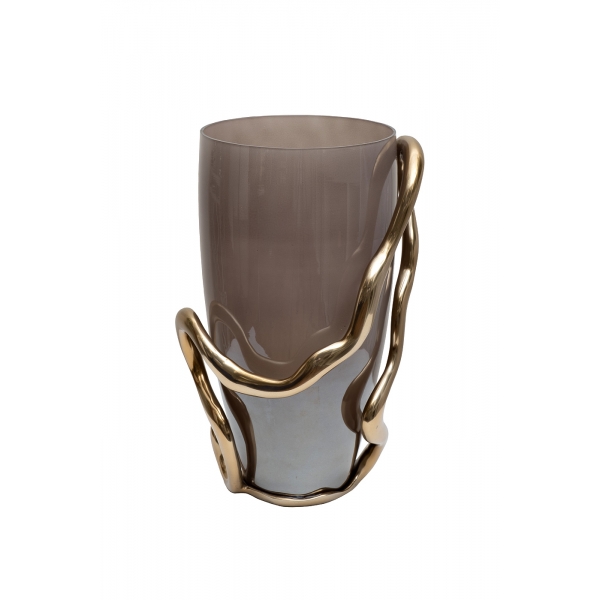 69-22680 Ваза декор.стеклянная "Flow" 24*19,5*36см