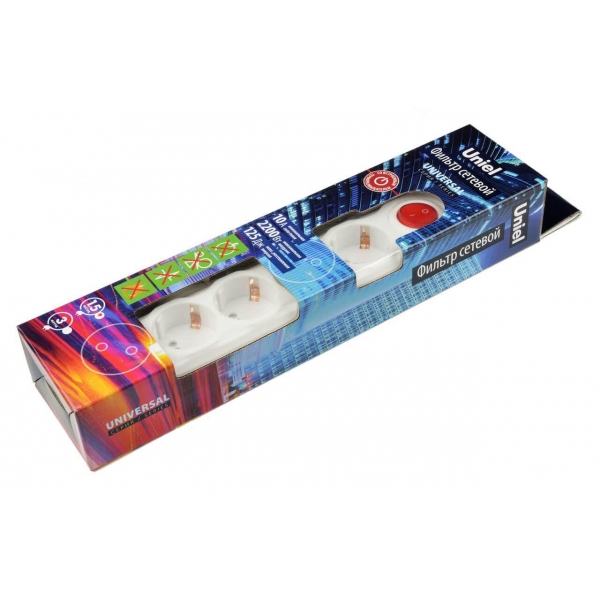 Сетевой фильтр Uniel 5гн х 1,5м с/з Universal S-GSU5-1,5 White UL-00001741