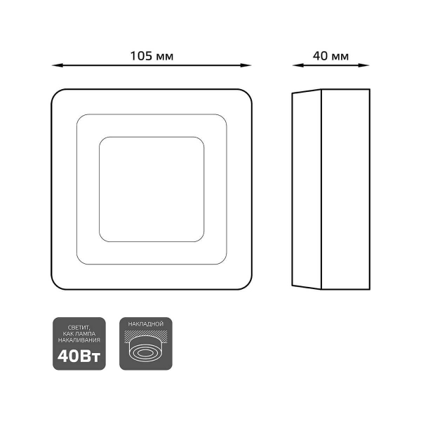 Потолочный светодиодный светильник Gauss Backlight BL220