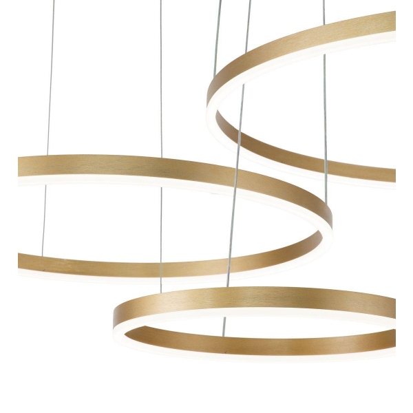 Подвесной светодиодный светильник Indigo Galass 14001/3P Gold V000013L