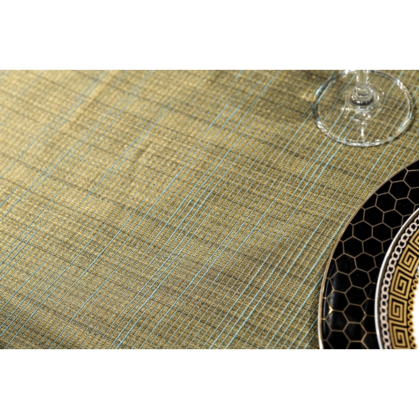 70SW-18101 Текстильная дорожка для стола Нефрит зеленая 35*180см