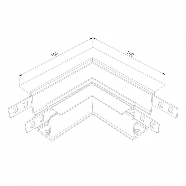 Коннектор L-образный внутренний Elektrostandard Slim Magnetic 85093/00 a057208