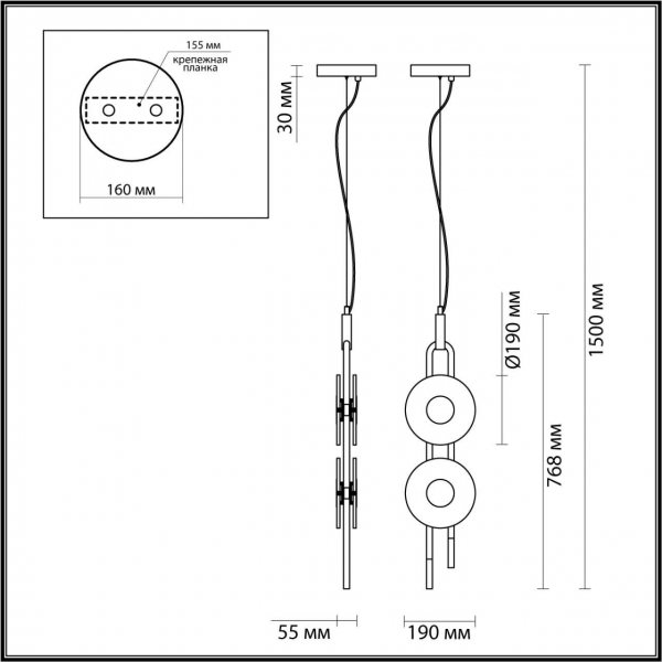 Подвесной светодиодный светильник Odeon Light Exclusive Modern Magnet 5407/23L