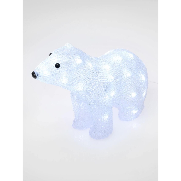 Фигурка светодиодная «Белый медведь-4» 25x31см Uniel ULD-M3125-040/STA 11037