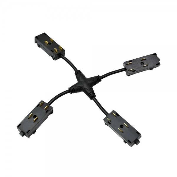 Коннектор X-образный гибкий Denkirs Smart Hide TR2116-BK
