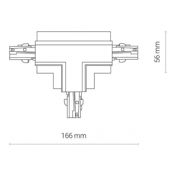 Коннектор T-образный правый 2 Nowodvorski Ctls Power 8682