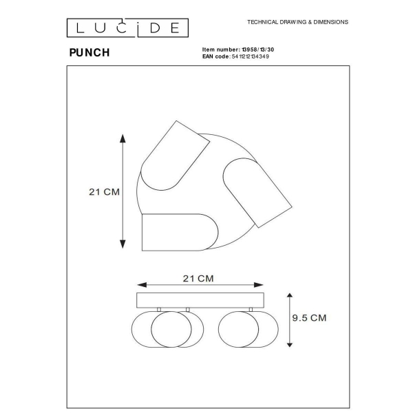 Спот Lucide Punch 13958/13/30