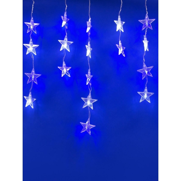 Светодиодная гирлянда Uniel занавес 220V белый ULD-E5505-196/DTK WHITE-BLUE IP20 STARS-1 UL-00001410