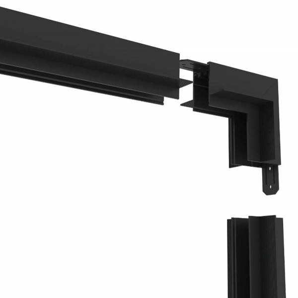 Коннектор L-образный стена-потолок Denkirs Smart Hide TR2118-BK