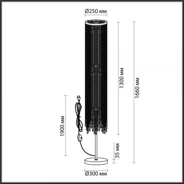 Торшер Odeon Light Chokka 5028/3F