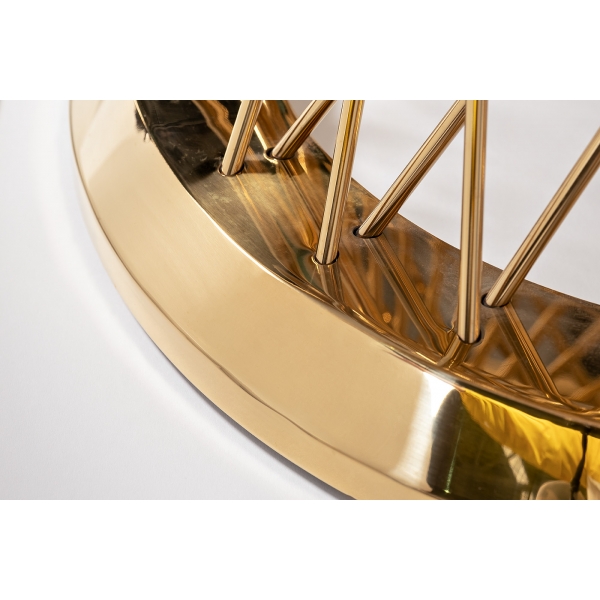 76AR-80551 Стол обеденный иск.мрамор Bianca Luna/зол d120*75