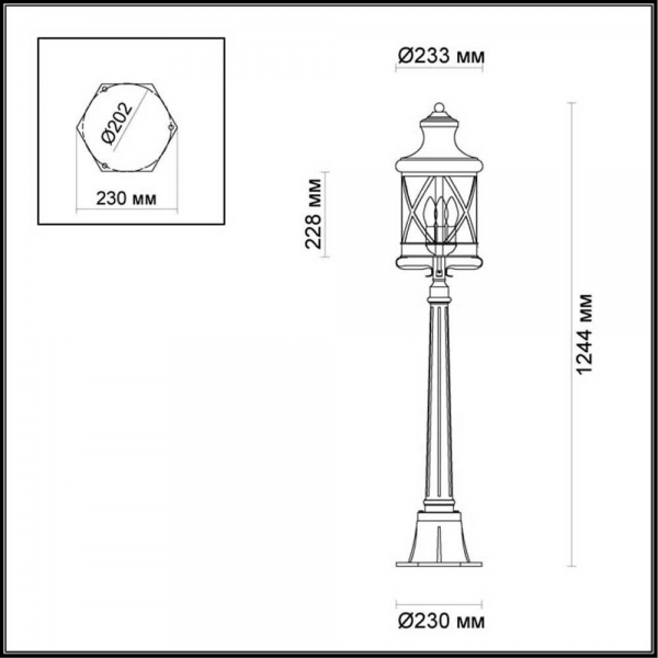 Уличный светильник Odeon Light Nature Sation 4045/3F