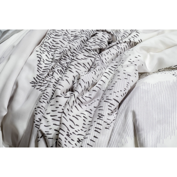 144HF-10301 Пододеяльник Нувола принт тенсель серый 220*200