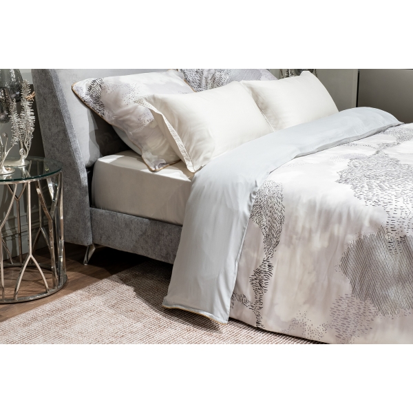 144HF-10301 Пододеяльник Нувола принт тенсель серый 220*200