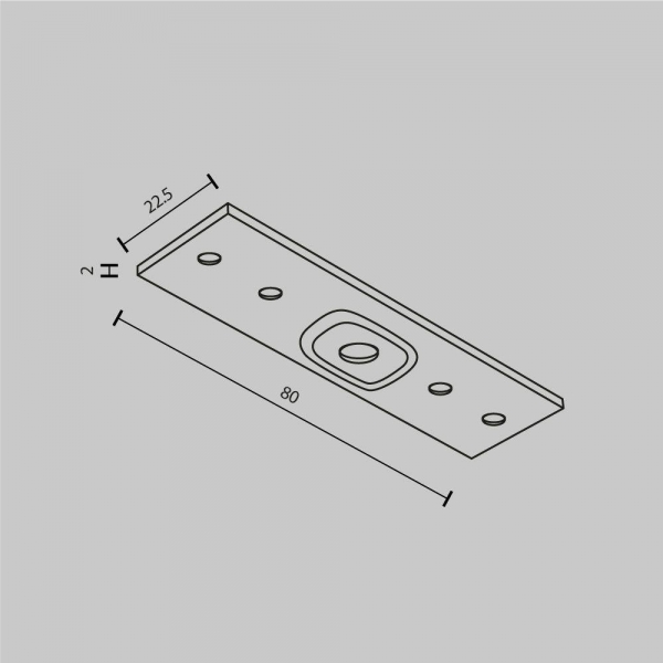 Пластина соединительная Maytoni Technical Magnetic track system Exility TRA034C-21W