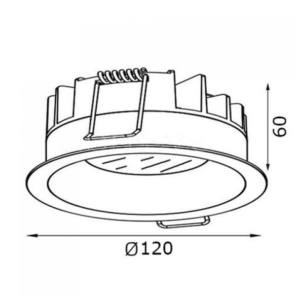 Встраиваемый светодиодный светильник Italline IT06-6012 black 3000K