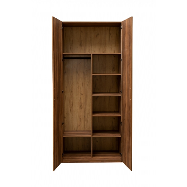 GD-10007-2 Шкаф Alto двухдверный c полками, цвет дуб Барокко, глухой 100*57*228.5см