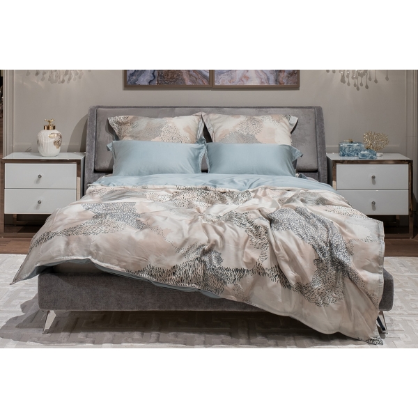 144HF-70601 Пододеяльник Нувола принт тенсель бирюзовый 220*200