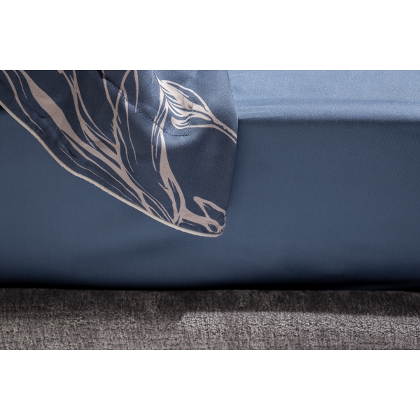 144HF-10403 Простыня тенсель синяя 240*250