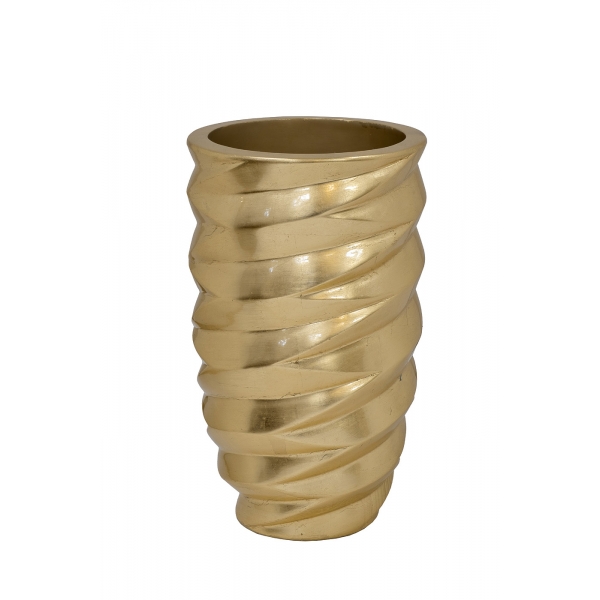 ZS2058-19 Кашпо волнистое цвет золото d30*50см