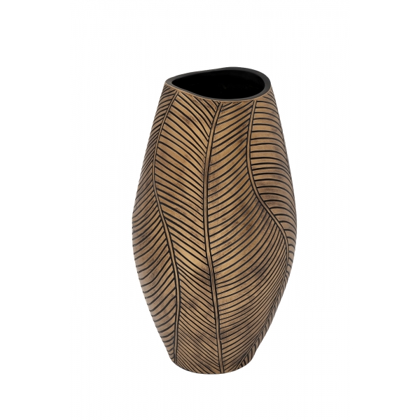 ZS2104-15 Кашпо коричневое с золотом d22*40см