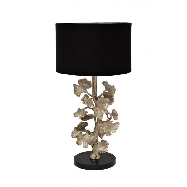 69-22088 Лампа настольная "Ginkgo leaves" плафон черный h.68см