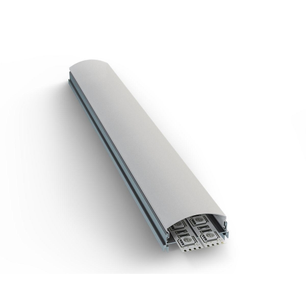 Профиль накладной с рассеивателем серебро 1м. Apeyron 08-13