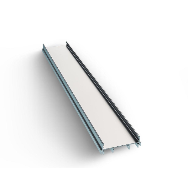 Профиль накладной с рассеивателем серебро 1м. Apeyron 08-13