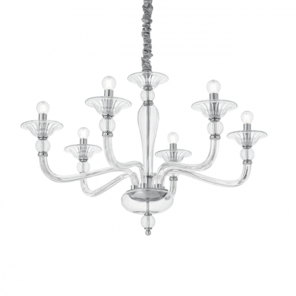 Подвесная люстра Ideal Lux Danieli SP6 Trasparente 159959