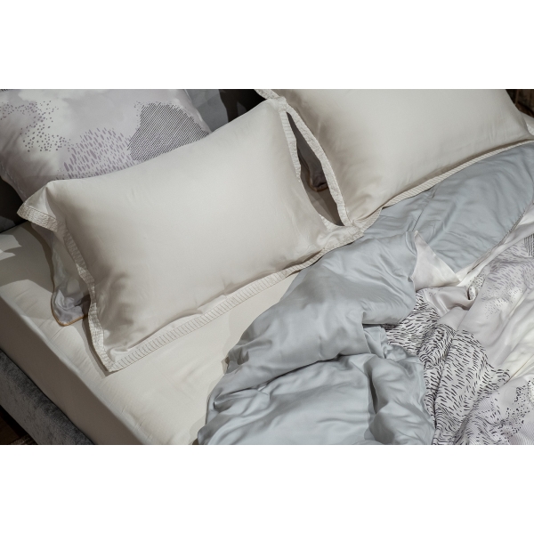 144HF-12304 Набор постельного белья Нувола серый,полуторный,нав. 50*70(2шт)